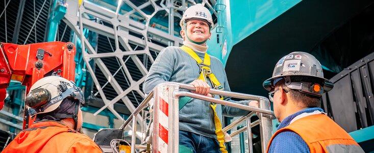 Charles Simonyi tours Rubin Observatory